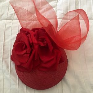 Red rose fascinator